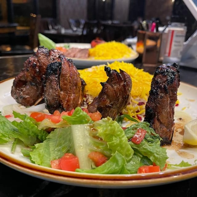 S$S  Lamb Chops with Barberry Saffron Rice.