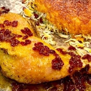 Zereshk Polo with Organic Chicken Leg
